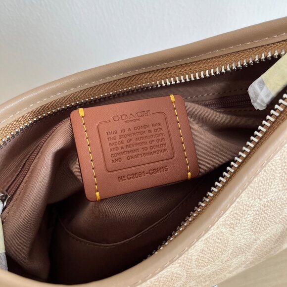 Coach Logo-Lettering Canvas Shoulder Bag - Picture 8 of 9